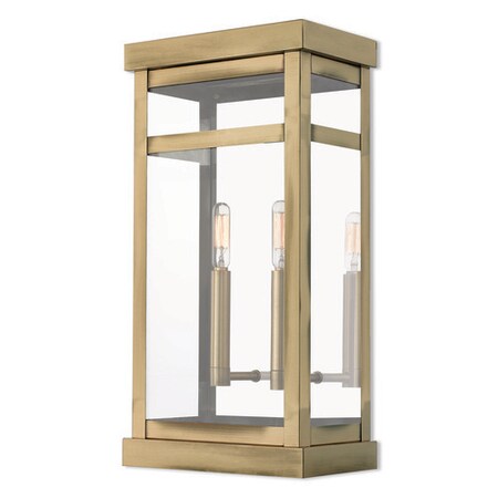 Livex Lighting Hopewell 2 Light Antique Brass Outdoor W 20704-01